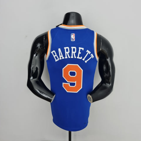New York Knicks Barrett #9 Blue  NBA Jersey 75th Anniversary