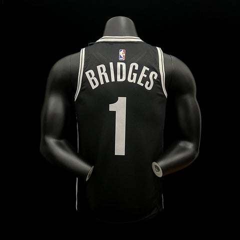 Brooklyn Nets Bridges #1 Nike Black NBA Jersey Icon Edition