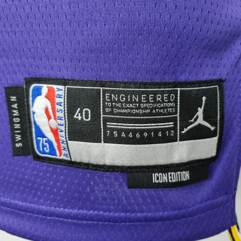 Los Angeles Lakers BRYANT#24 Jordan Purple NBA Jersey 75th Anniversary