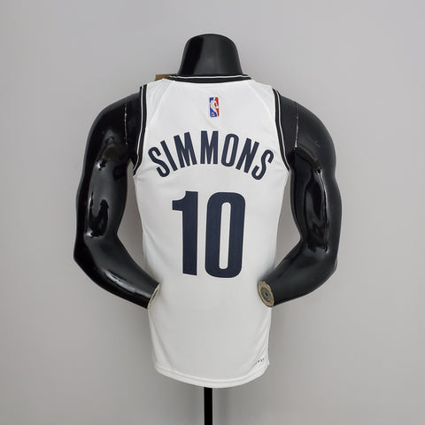 Brooklyn Nets Simmons #10 White  NBA Jersey 75th Anniversary