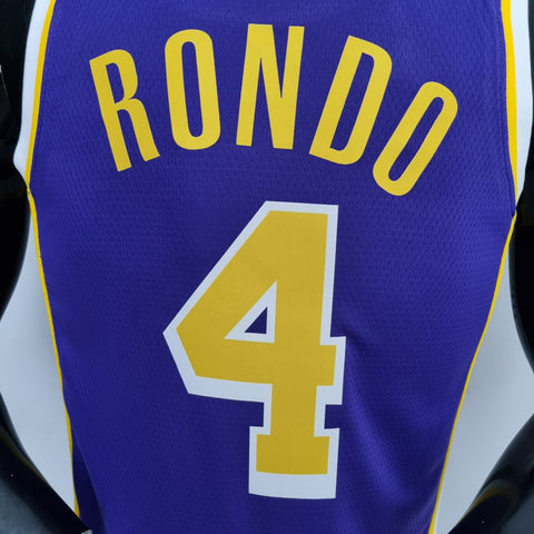 Los Angeles Lakers Rondo #4 Jordan Purple NBA Jersey 75th Anniversary