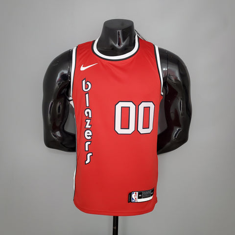 Maglia Portland ANTHONY#00 Trail Blazers Retro Red NBA Jersey