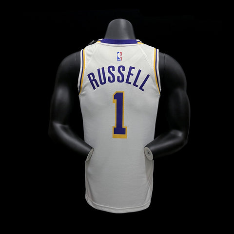 Los Angeles Lakers Russell #1 White NBA City Version Jersey 2022-23