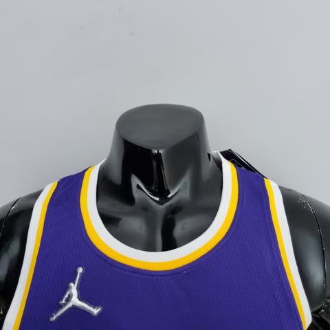 Los Angeles Lakers James #6 Jordan Purple NBA Jersey 75th Anniversary
