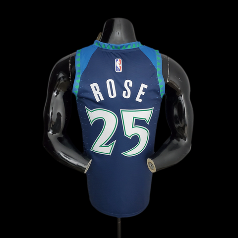 Minnesota Timberwolves Rose #25 Blue NBA 75th Anniversary Jersey 2022