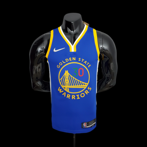 75th Anniversary Curry #30 Blue NBA Jersey Mexico Edition