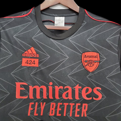 Arsenal "Adidas x 424" Training Black Soccer Football Training Kit 2023-24