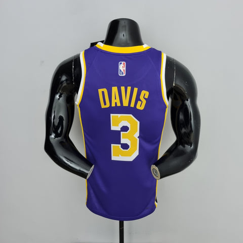 Los Angeles Lakers Davis #3 Jordan Purple NBA Jersey 75th Anniversary