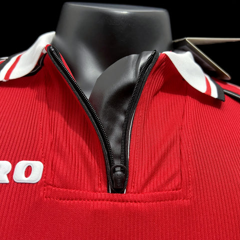 Manchester United Retro Home Football Soccer Long Sleeve Jersey 1998-99