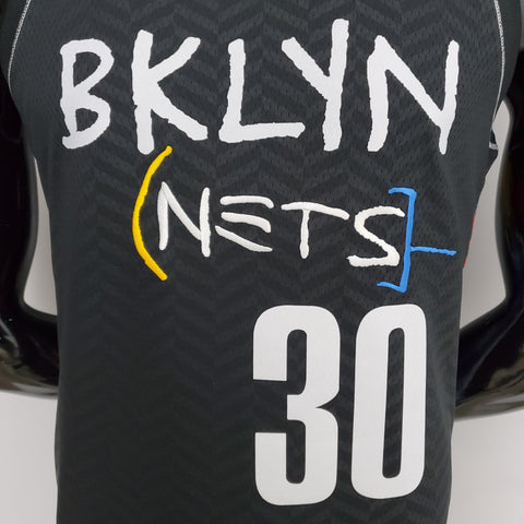 Brooklyn Nets Curry #30 Black NBA Jersey City Edition