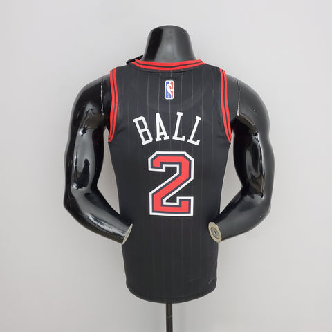 Chicago Bulls Ball #2 Flyers Black  NBA Jersey 75th Anniversary