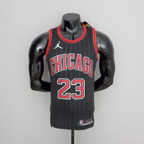 Chicago Bulls Jordan #23 Flyers Black NBA Jersey 75th Anniversary