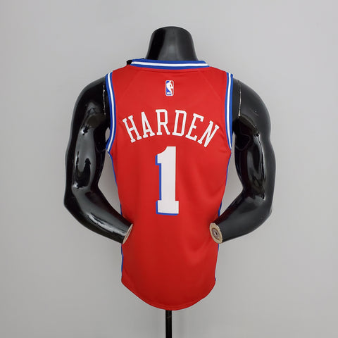 Philadelphia 76ers Harden #1 Red  NBA Jersey V-Neck
