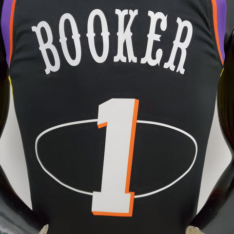 Phoenix Suns Booker #1 Black  NBA Jersey City Edition 2022