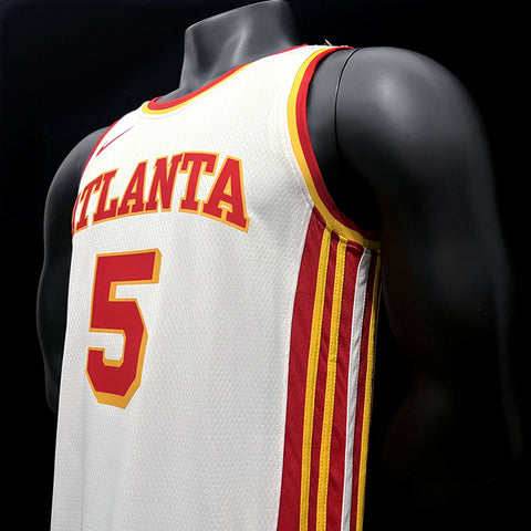 Atlanta Hawks Murray #5 White NBA Jersey 2022-23