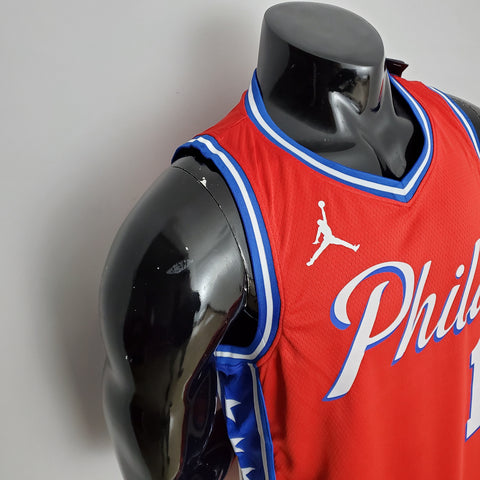 Philadelphia 76ers Harden #1 Red  NBA Jersey V-Neck