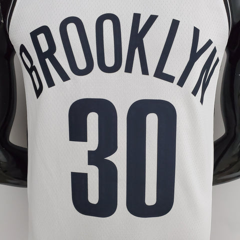 Brooklyn Nets Curry #30 White NBA Jersey 75th Anniversary