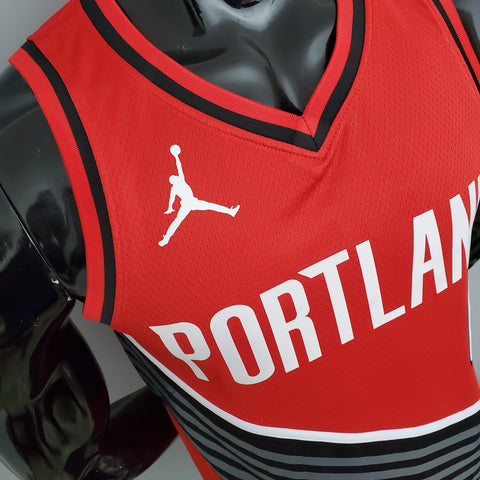 Maglia Portland Lillard #0 Red  NBA Jersey Trailblazer
