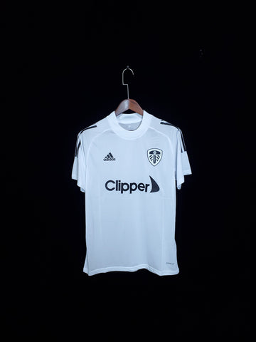 Leeds United Pre-match Training White Soccer Football Training Kit 2023-24