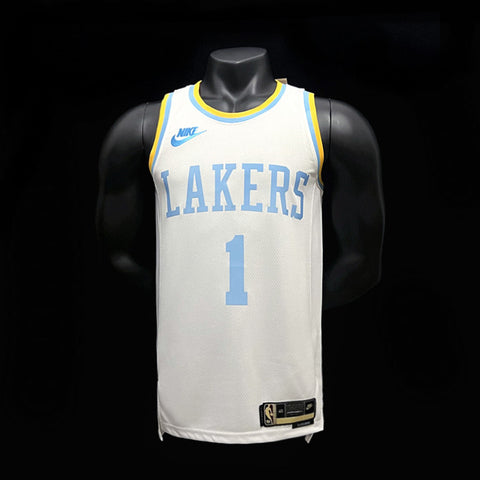 Los Angeles Lakers Russell #1 White NBA Jersey 2022-23