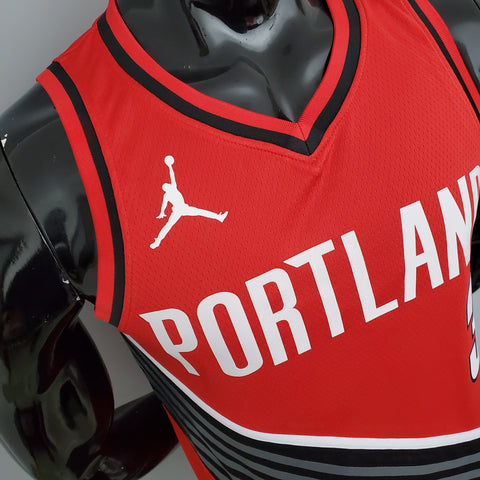 Maglia Portland McCollum #3 Red NBA Jersey Trail Blazers