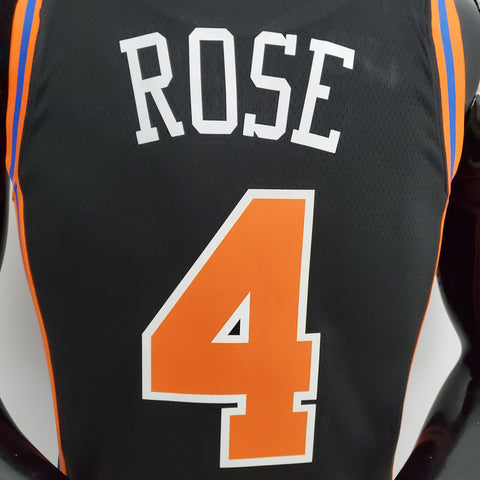 New York Knicks Rose#4 Black  NBA Jersey Urban Edition