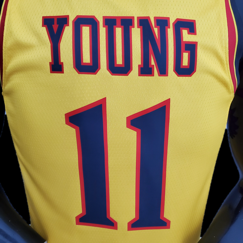 Atlanta Hawks Young #11 Yellow  NBA Jersey 75th Anniversary City Edition