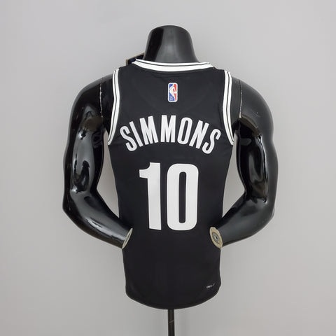Brooklyn Nets Simmons #10 Black  NBA Jersey 75th Anniversary