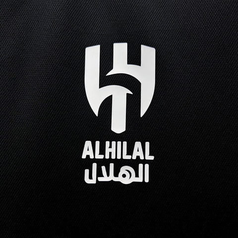 Al Hilal Polo Black Soccer Football Jersey 2023-24