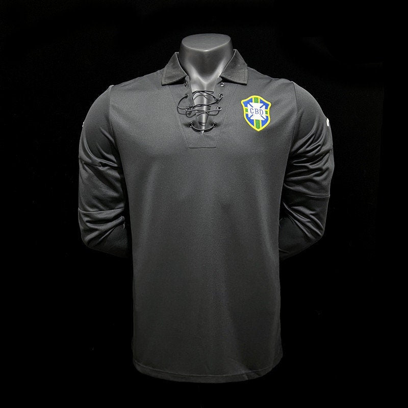 Brazil National Team Retro Soccer Football Jersey Long Sleeve Jersey 2004