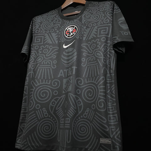 Club America de Mexico Soccer Football Black Jersey 2021-22