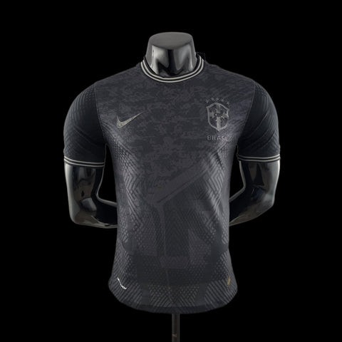 Brazil Special Edition Black Soccer Football Jersey 2023 [Player Version]